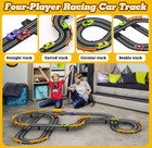 Slot Car Race Track Sets With 4 High-speed Slot Cars  Battery Or Electric Car Tr