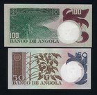 Portugal Angola Set  50   100  Escudos 1973 P-105   P-106  Unc