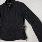 Power Trip Protective Motorcycle Biker Jacket Women s L Black Full Zip Nylon