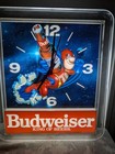 Vintage Budweiser Beer Bud Man Light Up Clock King Of Beers 