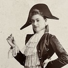 Antique Cabinet Card Photograph Woman Id Madge Davenport George Washington Legs