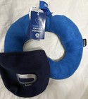 Bcozzy Neck Pillow Medium Blue For Travel Double Support To Head Neck New