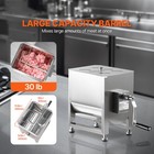 Commercial Manual Meat Mixer 30lb Meat Sausage Hand Mixing Machine Stainless