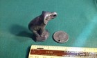 Vintage Pewter Baby Elephant Miniature Figurine Circus  Lucky Elephant Trunk Up