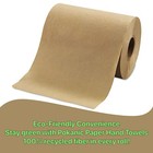 Paper Hand Towel 6 Rolls Natural Brown 8 Inch 350 Ft 1 Ply Hardwound Dispensers