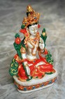 Eternal Hand Painted Tibetan Buddhist White Tara Statue