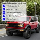 For 2021-2026 Ford Bronco 2 4 Door Fog Lights Modular Bumper Turn Signal Lights