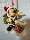 Nwt Disney Store Mickey Mouse Santa Claus  Chimney Holiday Ornament Christmas Lb