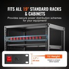 Uimoso 19  1u Pdu 10 Outlets Rack Mount Power Strip Surge  Overload Protection