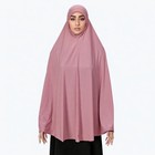 Muslim Abaya Hijab Set Women Modest Prayer Dress Cotton Ramadan Kaftan Scarf