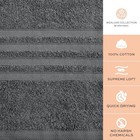 Bath Towels Cotton  - Soft Quality - 27x54 Inch - 4 Pack - Gray Super Absorb