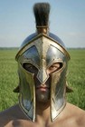 Medieval Roman Helmet - Black Feathered Centurion Armor - Steel Gladiator Helmet