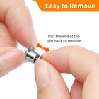 Ceryvop 30 Pcs Locking Pin Backs Keepers Clasp  Metal Silver