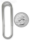 Genuine 925 Sterling Silver Large Paper Clip Money Clip Holder