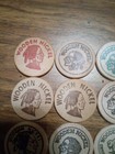 Vintage Wooden Nickel Lot Of 23 Usa Advertisement Very Unique Rare Htf Designs