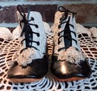 Victorian Baby Shoes  Never Worn  Leather   Cream Lace  Original Laces  4-1 4 