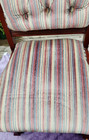 19th Century Victorian Eastlake Style Bow Carved Upholstered Parlor Chairs  Pair