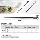 Hay Bale Spear 49in 4500lb Cap Quick Attachments With Sleeves Nuts