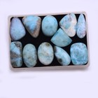 11 Pcs Natural Larimar 16mm-26mm Cabochon Untreated Loose Gemstones Wholesale