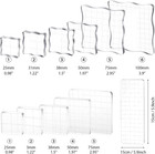 12pcs Acrylic Stamp Block Clear Stamping Blocks Tools Set Assorted Sizes Stamp B