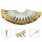 45pcs Brass Wire Wheel Polishing Mix Brush Set For Dremel Rotary Tool Shank