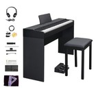 Glarry Full Size Heavy Hammer Electric Piano With Bench With Furniture Stand