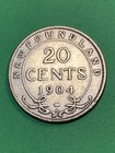 1904 H Newfoundland Silver 20 Cents  a1627 