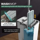 Joymoop Flat Mop And Bucket With Wringer Set For Home  Microber Floor Wall Mop