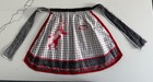 Vintage 1950s  Black Gingham Red Scottie Dog    Child s Half Apron With Pocket