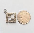 Fendi Zipper Pull Button Charm Stamped Silver Tone