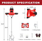 Cement Mixer 2100w  Handheld Electric Concrete Mixer  Portable Mortar Mixer With