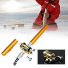 Mini Telescopic Portable Pocket Fish Pen Aluminum Alloy Fishing Rod Pole   Reel