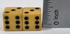  2  Vintage Butterscotch Bakelite Dice