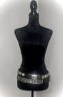 2 Vintage Y2k Grunge Punk Seatbelt Buckle Bottle Caps   Black Goth Studded Belts