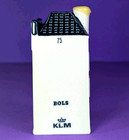 Klm House  75 Blue Delft Bols Fokker Hague Airline Souvenir Sealed Empty Vtg