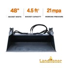 4 In 1 Combo Skid Steer Loader 48  Ditch Witch Boxer New Landhonor Mini Bucket