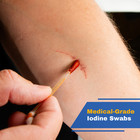 Povidone Iodine Swabs First Aid Antiseptic Disinfectant Soft Tip Mess-free Snap