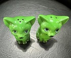 Green Siamese Cat Salt And Pepper Shakers