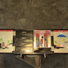 Japanese Lacquer-style Vanity Box W  Drawers  Mt Fuji   Geisha  Marked Japan