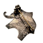 Vintage Sck Taxco Mexico Elephant Brooch Abalone Sterling Silver Inlay Retro