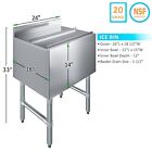 19  X 24  Stainless Steel Ice Chest With Sliding Lid - Large Ice Bin