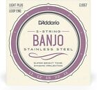 D addario Ejs57 5-string Banjo Strings  Stainless Steel  Custom Medium  11-22