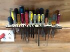 Wall Mounted Tool Organizer Wooden Storage Rack Screwdriver Hex Wrench Holder