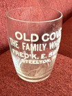 Enamel Pre Pro Old Cove Whiskey Fred Smith Steelton Pa Advertising Shot Glass 