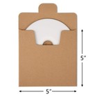 Valbox Cd Sleeves 100 Packs Kraft Paper Envelopes 5 X 5 Inches 5x 5   Brown