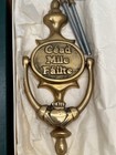 Brass Irish Door Knocker Welcome Cead Mile Failte 8  X 3 5  Liffey Artefacts