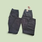 Lot Of 2 Girls Navy Blue Uniform Pants Size 15 16     New  