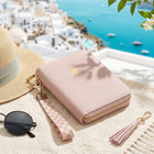 Elegant Rfid Blocking Passport Holder   Travel Wallet With Wristlet Strap