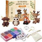 Tiny 3d Beaded Animal Diy Kit  Easy Diy Beading Embroidery Kit With 4 Cute De   