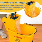 35 Quart Commercial Mop Bucket With Side Press Wringer On Wheels And 1 Indust   